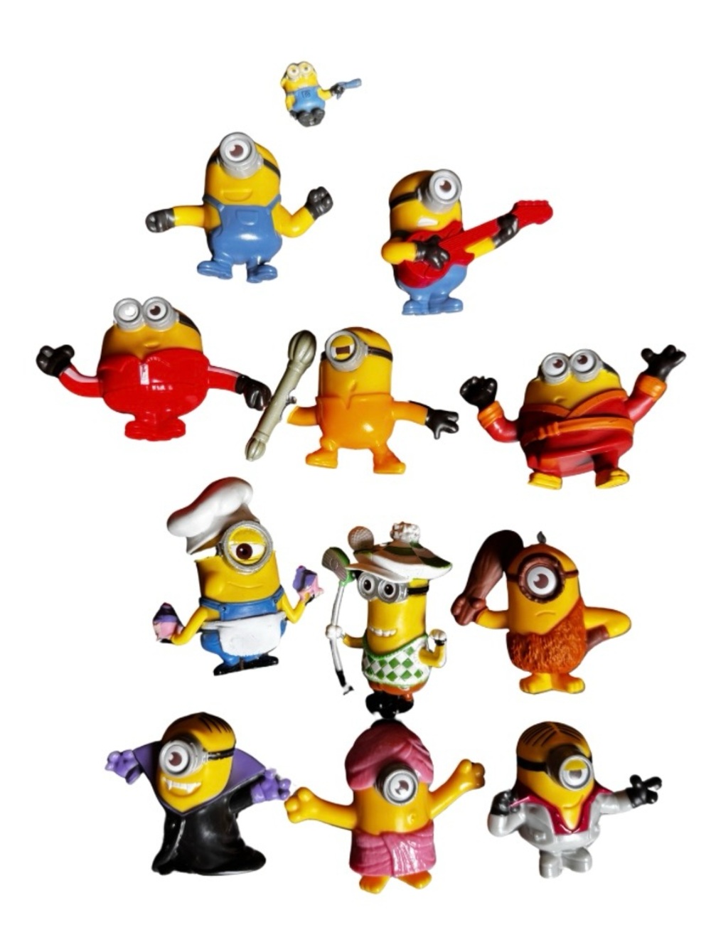 Minions Mixed Lot of 11 Figures and Bonus Mini Squishy